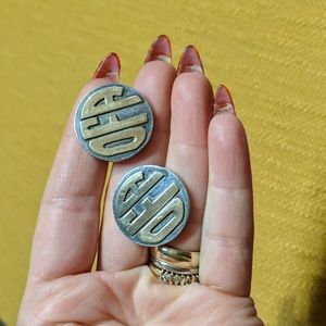 Sterling Silver Retro Vintage Cufflinks